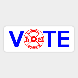 Vote Barbell Sticker